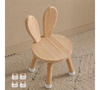 QHENS Petite Chaise Enfant en Bois, Oreilles de Lapin, Assise 25 cm