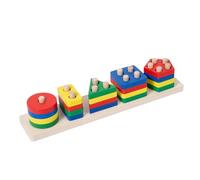 QHFlashbuy Jouets Montessori à Empiler et de Tri 1 2 3 Ans,20PCS Jouet Éducatif De Couleurs Et De Formes Différentes,Formes Géométriques Puzzles à Trier Les