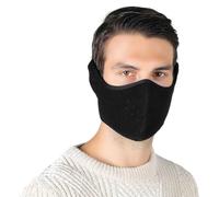 QHFlashbuy Masque Cagoule,Unisexe Cagoule Masque de Ski,D'hiver Facial pour à l'épreuve du Vent,Anti-Buée Avec Protège-Oreilles Ajustables Noir
