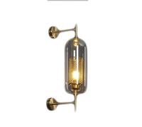 QHFTREX Applique murale de luxe postmoderne en laiton couloir salon mur chambre à coucher lampe de chevet durable (couleur : A) puissamment