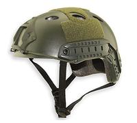 QHIU Casque tactique de type PJ, léger, protection rapide, casque pour airsoft, paintball, jeux de plein air, sports de plein air avec lunettes (OD-2)