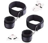 QHJ 1 paire Kits de Bondage avec Menottes Sex Adulte Kit BDSM Jouets Sexuels, Retenue et Bondage,Contraintes Sets Érotiques Menottes Poignets et Cuisses pour Adulte Couple