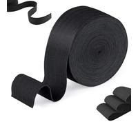 qhklew 10 M Bandes Élastiques Couture, Caoutchouc avec Elastique Pas Facilement Déformable, 15 MM Large Bande Elastique pour la Couture et Artisanat de Bricolage Domestique, Noir