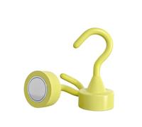 QHKNUYOAX 6Pcs Multi-Color Magnetic Storage Hooks, Weight Capacity, Magnets for Hanging On Refrigerators and Ceilings for Walls, Living Room(Red)(Yellow)