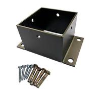 QHKNUYOAX Support de Poteau clôture vers Le Bas, Base d'ancrage à Bride en Acier Inoxydable 304 for béton, Plusieurs Tailles 2 pièces(30x30 MM)