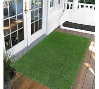 QHLIANGL Rouleaux de Gazon Artificiel, Tapis de Gazon synthétique réaliste 2 x 5 m, Tapis de Gazon synthétique avec Trous de Drainage, Tapis d'intérieur/extérieur en Imitation Gazon, Zone d'urine pou
