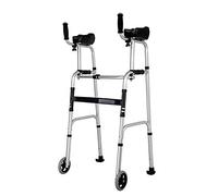 QHLMLL Aide à la Marche Déambulateur à Hauteur réglable pour Personnes âgées, siège de Marcheur Portable à 4 Roues, Pliable, Vertical, pour Femmes et Adultes