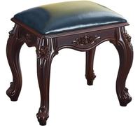 QHLMLL Banc de coiffeuse rectangulaire de style européen avec pieds en plastique en acier, petit tabouret pour salle de bain, chambre à coucher, salon, table basse de 35 cm de haut S