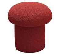 QHLMLL Banc de coiffeuse, tabouret de coiffeuse champignon, repose-pieds moderne ou siège de table d'appoint, repose-pieds doux pour chambre à coucher, salon (rouge, 43 cm)