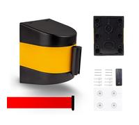 QHLMLL Barrière de File d'attente rétractable Murale - Ceinture de sécurité de 10 m (32,8 pi) pour Le contrôle des foules, la Gestion du trafic, Les Ports, Les quais et Les entr