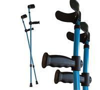 QHLMLL Béquilles d'avant-Bras pour Adultes, béquilles en Aluminium Bleu pour la Marche, Aide à la Marche Ergonomique réglable, pour Adultes et Enfants mesurant Entre 4'3" et 6'5"