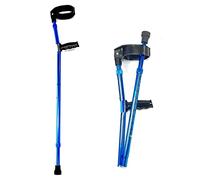 QHLMLL Béquilles de Marche Béquille médicale pour coude Canne de Marche Pliable en Aluminium Léger Réglable en Hauteur Béquille d'avant-Bras télescopique Manchette Ergonomique pour Femmes Hommes AI