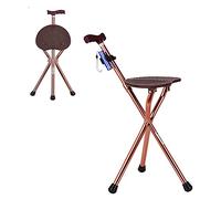 QHLMLL Canne de Marche médicale avec siège pour Hommes et Femmes, réglable en Hauteur sur 5 Niveaux, légère, Pliable, en Aluminium, pour Personnes âgées et Adultes, Aide à la Marche légère