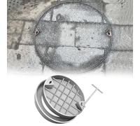 QHLMLL Couvercles de Regard de Drainage de Jardin avec Cadre et Crochet de Levage, Couvercle d'accès aux eaux usées Rond décoratif (50 cm), couvercles de Fosse septique enterrée