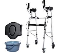 QHLMLL Déambulateur Vertical pour Personnes âgées et Adultes avec Roues, Aide à la rééducation, Aide à la mobilité Pliable en Aluminium, supporte jusqu'à 400 LB C'est Une atmosphère si Gentille