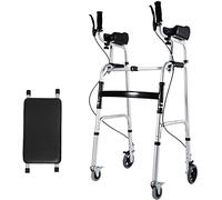 QHLMLL Déambulateur Vertical pour Personnes âgées et Adultes avec Roues, Aide à la rééducation, Aide à la mobilité Pliable en Aluminium, supporte jusqu'à 400 LB C'est Une atmosphère si Gentille