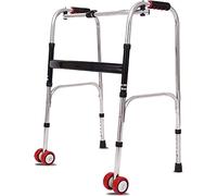 QHLMLL Déambulateurs verticaux pour Personnes âgées - Déambulateurs pliants réglables en Hauteur pour Monter Les escaliers - Aides à la Marche améliorées pour Adultes handicapés - Acier Inoxydable