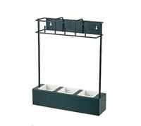 QHLMLL Porte-parapluies avec bac égouttoir Amovible et Crochets pour Le Rangement et l'organisation de l'entrée