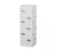 QHLMLL Porte-parapluies carré pour entrée, Rangement métallique autoportant pour Bureaux et hôtels, Design Blanc élégant et Solution Gain de Place