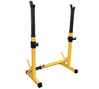 QHLMLL Support de Squat, Support d'haltères, Support de Presse à Banc réglable, Charge maximale de 800 LB, haltérophilie Multifonction, Salle de Sport à Domicile, Fitness, Jaune