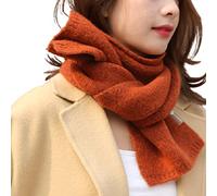 QHLOM Foulard Écharpe de Mode Automne et Hiver, Cachemire Petites Écharpes Chaudes for Femmes, Foulards de châle en Enveloppement Confortable Doux, châle de Couleur Pure Poids léger (Color : Orange)