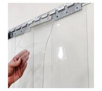 QHLTY Rideau Porte Plastique Transparent, Laniere PVC Complète, Panneau Vinyle pour Magasin, Patio, Garage, Chambres Froides, Entrepôt, Entrées De(105x200cm)