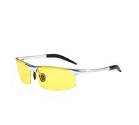 QHMMDCN Lunette De Cyclisme Driving Sunglasses Men Aluminum Magnesium Frame Sport Sun Glasses Driver Retro Goggles Sunglass UV400 Anti-Glare(Glasses Bag,Black Red)