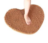 QHMMDCN Tapis De Bain Tapis de Bain antidérapant en Chenille, Motif cœur, Lavable en Machine, en Microfibre Douce.(Heart-08,60x70cm)