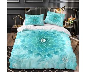 QHNZKJXPRL Design Floral Parure de Lit Microfibre Hypoallergique 3D Imprimée Confortable Résumé botanique Housse de Couette Fermeture Éclair Résistante for Adulte Single（135x200cm）