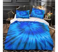 QHNZKJXPRL Feu et Eau Parure de Lit 3D Effet Ultra Douce Microfibre résistante Yin Yang Dynamique Housse de Couette Fermeture Éclair Hypoallergique for Garçons Filles King（220x240cm）