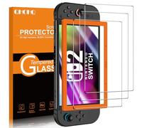 QHOHQ Verre Trempé pour Nintendo Switch 2 [7.9 Inch] Model 2025, Qualité Militaire Protection écran, [Couverture Complète], Ultra Top 9H+ HD Glass Film [3 Pièces]