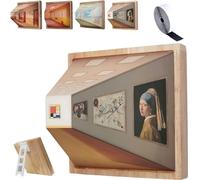 QhomeQ Veilleuse Visuelle 3D À l'oeil Nu, Lampe De Nuit Murale À Illusion D'optique 3D, Effet De Lumière À Trois Couleurs, Suspension Murale pour Chambre À Coucher,Gallery