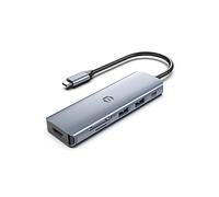 Qhou Hub USB C pour MacBook M1/M2, 6 in 1 Hub USB Type-C avec 2 * USB 3.0, HDMI, PD, SD/TF Compatible avec Ordinateur Portable/PC/Tablet/Souris/Tastiera