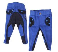 qhp Baby Junior Mickey Jodhpur Pantalon d'équitation pour - Jambe basanes 92 cobalt