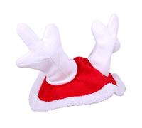 QHP Bonnet de Noël en forme de renne - Taille : WB - Couleur : rouge