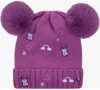 QHP Bonnet d'hiver pour enfants Sterrin avec pompon rose, QHP_19_Taille:one size