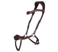 QHP Bridon en cuir sans dentition Anatomical (sang complet, marron)