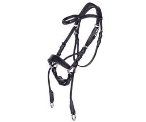 QHP Bridon sans mors Thunderbolt en cuir Shetland