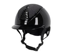 QHP Casque d'équitation Glendale Black avec effet pailleté : 51-55 cm | Couleur : , Taille : 51-55 cm