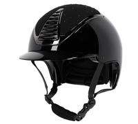 QHP Casque d'équitation Memphis Black avec strass : 51-55 cm | Couleur : , Taille : 51-55 cm