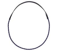 QHP Collier en cuir (demi-sang, bleu marine)