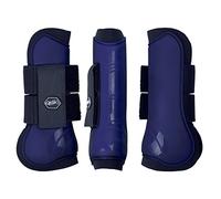 Guêtres antérieurs pour cheval Ouvertes QHP Bleu Full