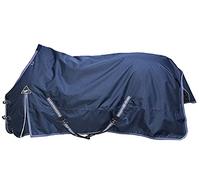 QHP Couverture d'extérieur Tournout Luxe 300 g 600D imperméable à plis croisés Bleu marine