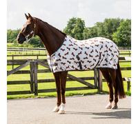 QHP Couverture polaire Stable Buddy avec un mignon imprimé de teckel 135 cm
