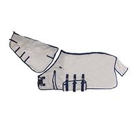 QHP Couvre-Reins Anti-Mouches avec Cou Baroque - Gris - 165 cm