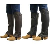 QHP Cuir Chaps Reitchaps Minichaps Beinchaps Stiefel-Schaft Enfants/Adultes