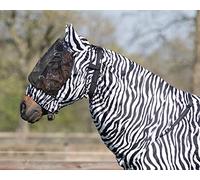 QHP Eczema with Ear Protection Fly Mask Large Zebra