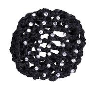 QHP Filet à cheveux Diamand orné de fausses perles (noir)