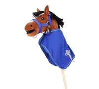 QHP Hobby Horse Couverture en polaire pour cheval de bataille Bleu