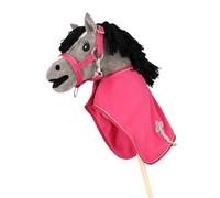 QHP Hobby Horse Couverture polaire pour cheval à bataille Rose